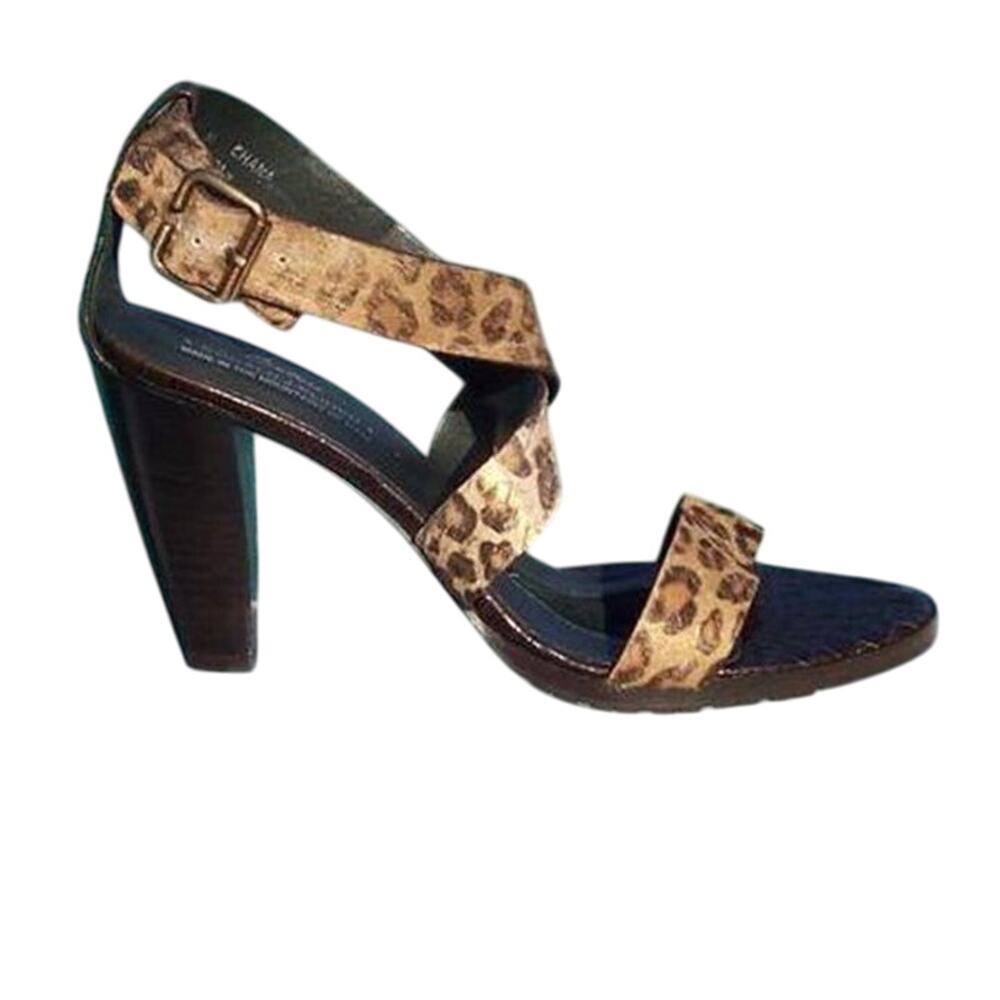 Donald Pliner Animal Print HairCalf Gator Leather Sandal Shoe Ankle Wrap $295 10